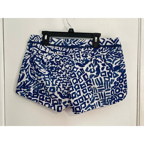 Lilly Pulitzer Shorts Size 0 Blue Animal Print Low Rise Tropical Resort Preppy - Picture 3 of 7